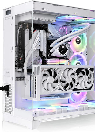 CTE E550 TG Snow Mid Tower ATX Case; 3 Tempered Glass Panels; Hidden-Connector Motherboard Support; Three-Way VGA Installations; Dual Chamber Design; CA-1Z8-00M6WN-00; 3 Year Warranty