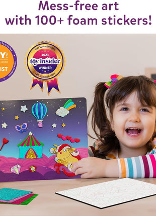 Skillmatics Foil Fun Unicorns & Princesses, Foil Art & Craft, Gift for Kids | Travel Toys, 100+ Stickers, Fine Motor Skills, DIY Mess-Free Art, Screen-Free, Gifts for Kids Ages 4, 5, 6, 7, 8, 9