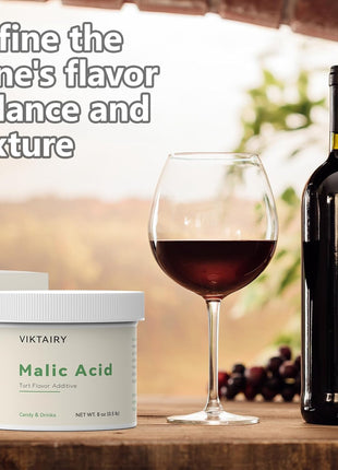 Viktairy 2.5 LB Malic Acid, Food Grade Malic Acid Powder Tart Flavor for Making Sour Candy, Sour Gummy Bears, Drinks, Juice, Baking, Wine