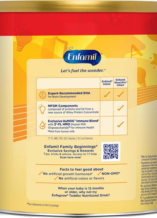 Enfamil NeuroPro Baby Formula, Brain Building Duo DHA & MFGM, Exclusive Immune Supporting HuMO6 Blend, Powder Infant Formula, Baby Milk, 28.3 Oz Value Can