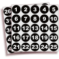 iSYFIX Black Consecutive Number Stickers ? 1 to 50, 1.5-inch, 1 Set ? Vinyl Black Self Adhesive Premium Decal, Ideal for Inventory, Storage, Organizing, Boxes, Bins, Toolbox, Lockers & More, Outdoor