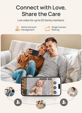 Dr.Care LumiView Max Smart WiFi Baby Monitor - 7inch 1080P FHD & 2K Camera, Privacy Mode, Cry & Motion Detection, 6000mAh Removable Battery, RGB Night Light, Snapshot & Video Recording, HD Night Vision