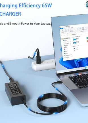 65W USB C Charger for Lenovo ThinkPad X1 T14 E14,Yoga,Chromebook | Fits X1 Carbon Gen 6-13, X1 Yoga, T14s T15 T16, E15 E16, L13 L14 L15, X13, Yoga 7i 9i ,Chromebook 100e 300e 500e,USB-C PD