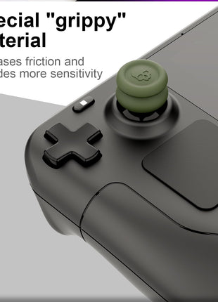 Skull & Co. Skin, CQC and FPS Thumb Grips Joystick Cap Analog Stick Cover for Steam Deck/OLED and ROG Ally, Ally X- Black, Set of 6