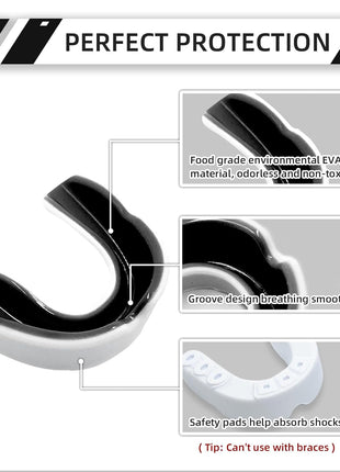 5 Pack Kids Youth Mouth Guard for Sports, Boys Girls Mouth Guard with Case, Child Teen Sports Mouthguard for Football Lacrosse Basketball Boxing Soccer Taekwondo MMA Karate