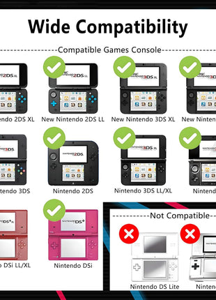 3DS Charger, DTOL 3DS Charger Compatible with Nintendo 3DS/ DSi/DSi XL/ 2DS/ 2DS XL/New 3DS 100-240V Wall Plug Adapter 2 Pack