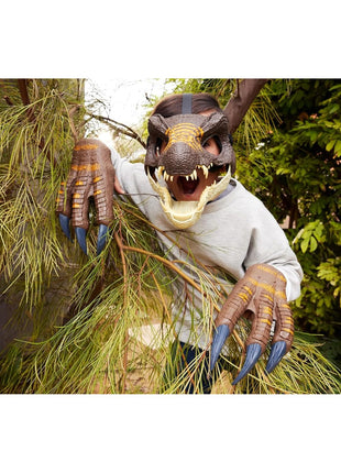 Mattel Jurassic World Rebirth Spinosaurus Dinosaur Mask, Role-Play Head Wear, Movie-Inspired Costume Gear, Openable Jaw, Realistic Texture and Color, Adjustable Strap