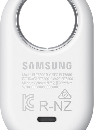Samsung Galaxy SmartTag2, Bluetooth Tracker, Smart Tag Tracking Device, Item Finder for Keys, Wallet, Luggage, Pets, Use w/ Phones and Tablets Android 11 or Later, 2023, 1 Pack, White