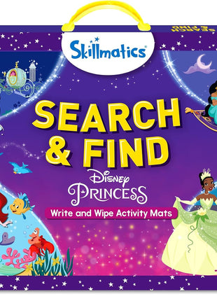 Skillmatics Search and Find Preschool Toy – Disney Princess, Gift for Kids | Write & Wipe Mats, Back to School, Learning & Educational Toy, Handwriting Aid, Toddlers & Kids, Arts & Crafts, Ages 3, 4, 5