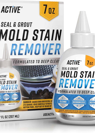 ACTIVE Mold Stain Remover Gel Cleaner Heavy Duty Stain Cleaner for Front Loader Washing Machine Seal, Bathroom Grout, Shower, Caulk   Front Load Washer Cleaning Solution   7 Fl Oz