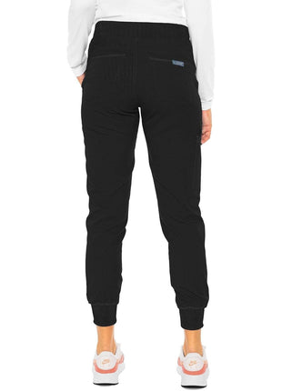 Med Couture Scrub Pants for Women Cargo Jogger Bottoms with 5 Pockets, Lightweight, Ultra Soft, 2-Way Stretch Fabric - MC7710, M, Black