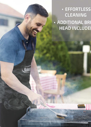 Kaluns Grilling Accessories, Dad Gifts for Fathers Day, Mothers Day Grilling Gifts, Heavy Duty Stainless Steel BBQ Tool Set for Outdoor Grill with Aluminum Case and Apron, Birthday Gifts for Men