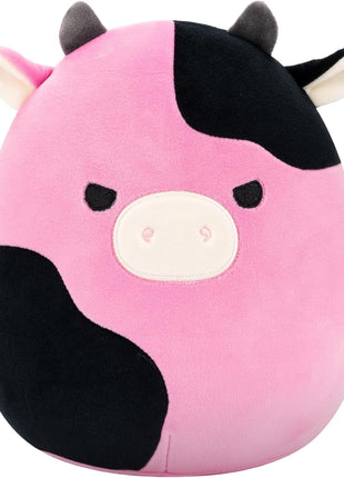 Squishmallows Original 8in Pollyanna The Black and Pink Cow – Official Jazwares Plush (Little)