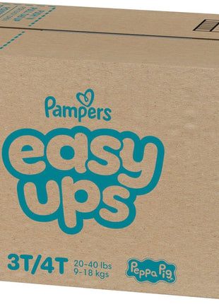 Pampers Easy Ups Training Underwear Peppa Pig Size 5 3T-4T, 124 Count (Packaging May Vary)