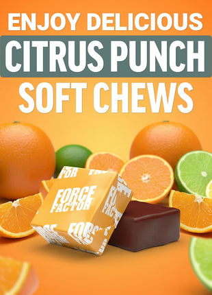 Force Factor Liver Detox + Cleanse Soft Chews | Liver Cleanse Detox & Repair Supplement, with Milk Thistle, Turmeric & Ginger, Citrus Punch, 60 Soft Chews