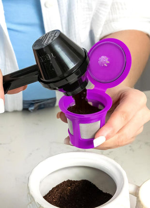 Perfect Pod Café Save Reusable K-Cup Coffee Filter Capsules, 4 Pack | Refillable 1-Stream Cups, Built-In Mesh Strainers, 100% BPA Free, Compatible with Keurig and Select Single-Serve Brewers
