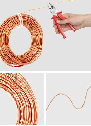 99.9% Soft Copper Wire, 14 Gauge/ 1.63 mm Diameter, 79 Feet / 24m, 1 Pound Spool Pure Copper Wire, Jewelry Making Wire Craft Wire
