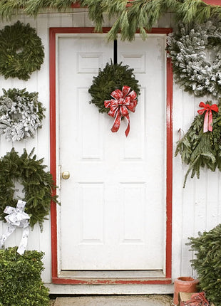 GP Life Wreath Hanger for Front Door, Adjustable from 15 to 25 Inches Hanger, 20 lbs Larger Door Upgrade Christmas Fall Wreaths Decorations Hook (Black)