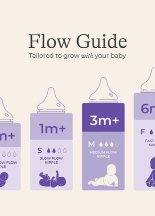 Lansinoh Anti-Colic Baby Bottles, BPA-Free Plastic, 8 Ounces, 3 Count, Medium Flow Nipples (Size M), Breastfeeding Bottle with NaturalWave Design, Baby Essentials