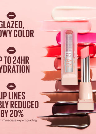 Maybelline Lifter Glaze Oil Balm with Hyaluronic Acid and Hydrating Oil Blend, Lip Balm with 24HRs of Smooth, Moisturizing Shine, Berry Haze (Sheer Cool Mauve)