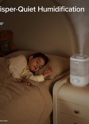 Levoit Top Fill Humidifiers for Bedroom, 2.5L Tank for Large Room, 28dB | Easy to Fill & Clean, Quiet Cool Mist Air Humidifier for Home Baby Nursery & Plants, Auto Shut-off for Safety, 25H Lasting