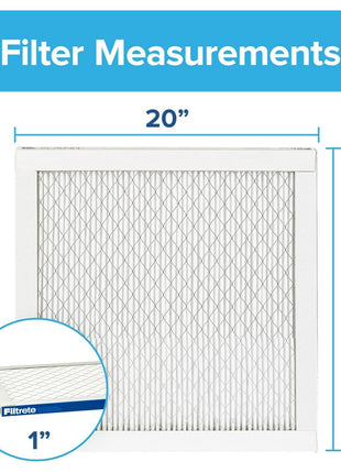 Filtrete 20x20x1 AC Furnace Air Filter, MERV 13, MPR 2200, Elite Allergen, Bacteria & Virus Filter, 3-Month Pleated 1-Inch Electrostatic Air Cleaning Filter, 2-Pack (Actual Size 19.719x19.719x0.78 in)