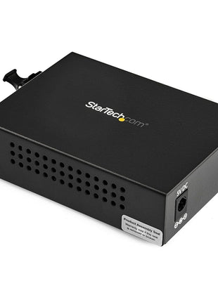 StarTech.com Multimode (MM) LC Fiber Media Converter for 10/100/1000 Network - 550m - Gigabit Ethernet - 850nm - with SFP Transceiver, TAA (MCM1110MMLC)