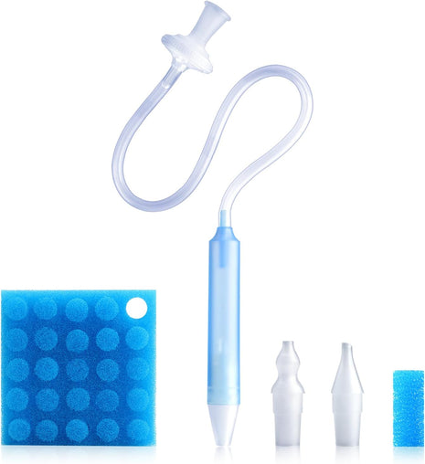 Baby Nasal Aspirator with 25 Hygiene Filters, Soft Silicone Tips Nose Cleaning Tweezer for Infants and Toddlers