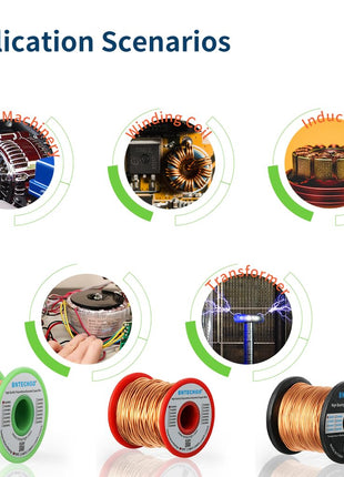 BNTECHGO 22 AWG Magnet Wire - Enameled Copper Wire - Enameled Magnet Winding Wire - 4 oz - 0.0256 inch Diameter 1 Spool Coil Natural Temperature Rating 155? Widely Used for Transformers Inductors