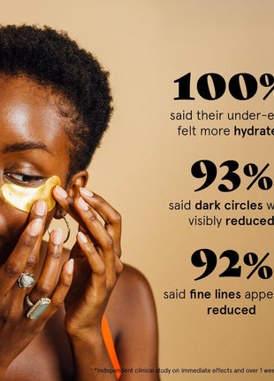 Under Eye Mask - Reduce Dark Circles, Puffy Eyes, Undereye Bags, Wrinkles - Gel Under Eye Patches, Vegan Cruelty-Free Self Care by grace and stella (24 Pair Gold)