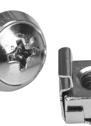 StarTech 20-Pack M6 12mm Screws, Square Hole Cage Nuts and Installation Tool, Hardware Mounting Kit for 19 inch or 10 inch Server Racks, Cabinets and Enclosures, Silver - TAA