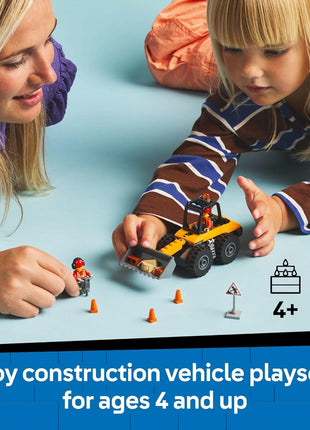 LEGO City Yellow Construction Wheel Loader Building Sensory Toy - Construction Vehicle Toy for Toddlers, Boys and Girls, Ages 4+ - Educational, Learning Gift Idea for Preschoolers - 60450