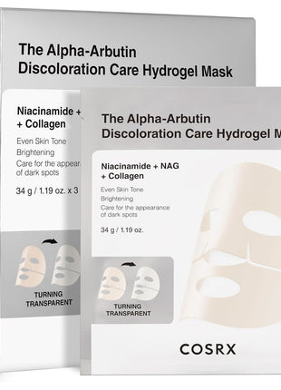 COSRX The Alpha Albutin Hydrogel Pack, Mask Pack, Pack of 3, Moisturizing Collagen Mask, Gel Mask, Human Body Tested, Essence, Skin Care, Korean Cosmetics