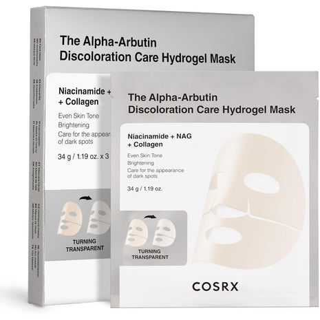 COSRX The Alpha Albutin Hydrogel Pack, Mask Pack, Pack of 3, Moisturizing Collagen Mask, Gel Mask, Human Body Tested, Essence, Skin Care, Korean Cosmetics