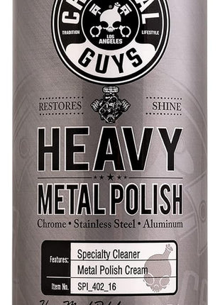 Chemical Guys Heavy Metal Polish Restorer and Protectant - Cleans, Restores & Protects, Aluminum, Stainless Steel, Chrome Polish & More, Safe for Cars, Trucks, Motorcycles, RVs, and Boats - 16 oz