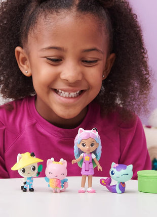 Gabby's Dollhouse, Gabby and Friends Figure Set with Rainbow Gabby Doll, 3 Toy Figures and Surprise Accessory Kids Toys for Ages 3 and up