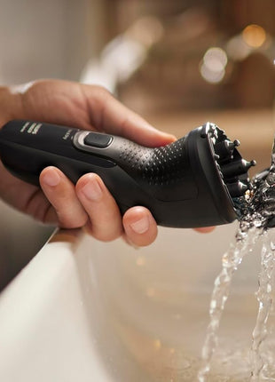 Philips Norelco 2400 Series Electric Shaver, Deep Black | 27 Self Sharpening ComfortCut Blades, 4D Flex Heads, Wet or Dry Use, 2-Year Blade Life, Pop-up Trimmer, X3001/90