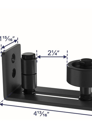 SMARTSTANDARD Sliding Barn Door Floor Guide for Bottom Adjustable Roller - 8 Setup Options for DIYers - Flush Design Bottom Flat Barn Door Floor Guide Stay Roller (Black) 1PCS