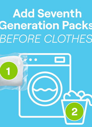 Seventh Generation Laundry Detergent Packs, Free & Clear, Made for Sensitive Skin, 45 Count