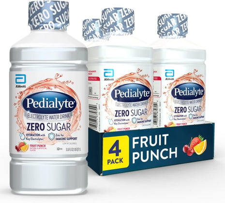 Pedialyte Electrolyte Water with Zero Sugar, Fruit Punch Hydration Drink