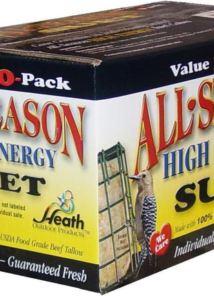 Heath Outdoor Products birds DD4-10 All Season High Energy Suet Cake, Case Of 10