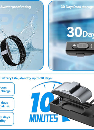 2026 Latest Screenless Fitness Tracker, Smart Bracelet Band, Activity & Sleep Tracking Wearable with App Sync, Lightweight Waterproof Activity Tracker Band for Men and Women
