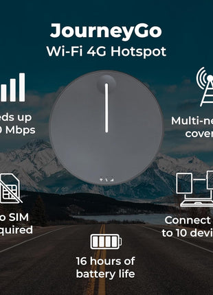 TravlFi JourneyGo LTE RV WiFi Hotspot | RV Internet with Multiple Networks, Pay As You Go and No Contracts | Portable Internet for Travel, Motorhomes and Campers