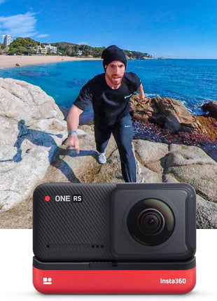 insta360 ONE RS Twin Edition - Waterproof 4K 60fps Action Camera & 5.7K 360 Camera with Interchangeable Lenses, Stabilization, 48MP Photo, Active HDR, AI Editing