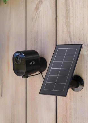 Arlo Solar Panel Charger (2021 Released) - Certified Accessory - Works with Arlo Pro 5S 2K, Pro 4, Pro 3, Floodlight, Ultra 2, and Ultra Cameras, Weather Resistant, Easy Install, Black - VMA5600B