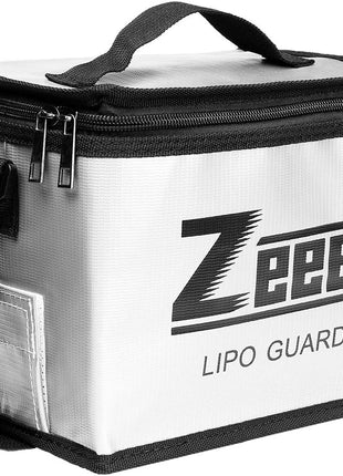 Zeee Fireproof Explosionproof Large Capacity Battery Storage Guard Pouch for Lipo Charge & Storage (8.46 x 6.5 x 5.71 in)