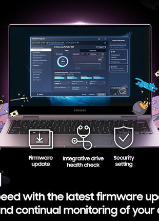 Samsung T9 Portable SSD 2TB, USB 3.2 Gen 2x2 External Solid State Drive, Seq. Read Speeds Up to 2,000MB/s for Gaming, Students and Professionals, MU-PG2T0B/AM, Black