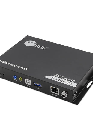 SIIG 4K HDMI Over IP Matrix Switch Transmitter Only, 4K 60Hz, USB KVM Extender, Video Wall Control, Scalable for Multiple Video Sources and Displays, IR Passthrough, PoE, TAA Compliant (CE-H27F11-S1)