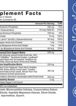 Force Factor Prostate Advanced, Health Supplement for Men for Reducing Nighttime Bathroom Trips, Bladder & Urinary Relief, with Saw Palmetto, Beta-Sitosterol, 180 Tablets, (Pack of 2)