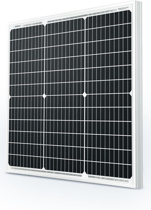 Renogy Solar Panel 50 Watt 12 Volt, High-Efficiency 50W Solar Panel Monocrystalline PV Module Power Charger for RV Marine Rooftop Farm Battery and Other Off-Grid Applications